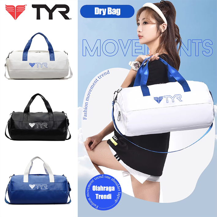TYR Tas Renang Anti Air Tas Ransel Olahraga Pemisahan Kering Basah Kapasitas Besar Tas Gym