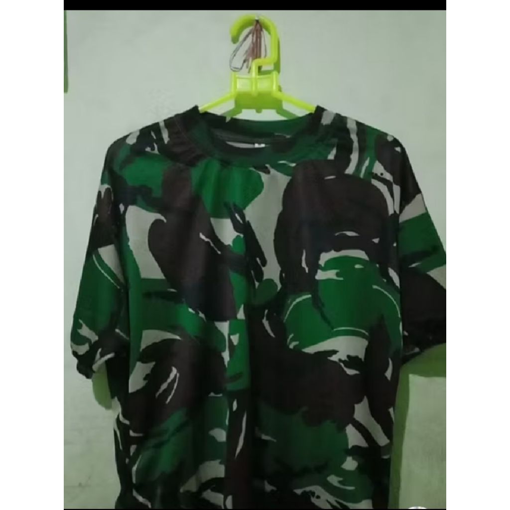kaos loreng jatah/second TNI all size
