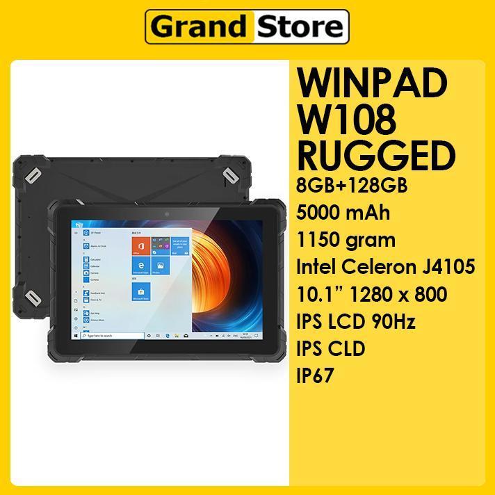 WinPad W108 Rugged Tablet  4G* RAM 8 GB + ROM 128 GB Windows 11 PRO 10.1 HD 5000mAh