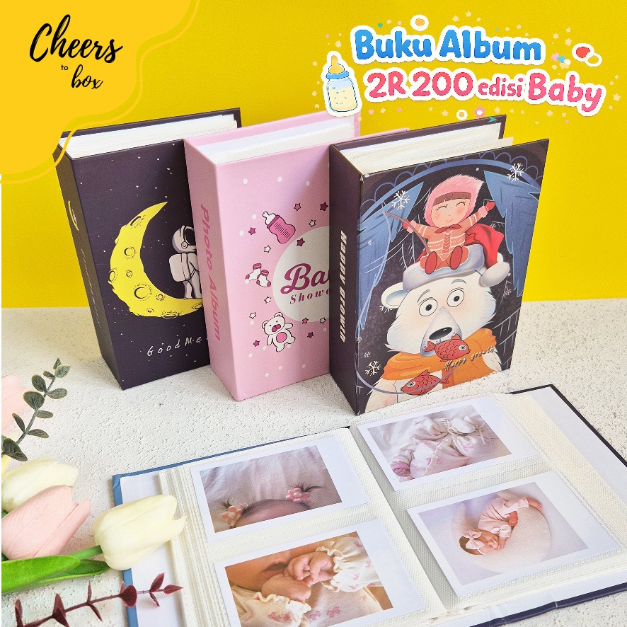 Buku Album Foto 2R 200 Slot / Tempat Photo Bayi / Baby / Kenangan / Hadiah