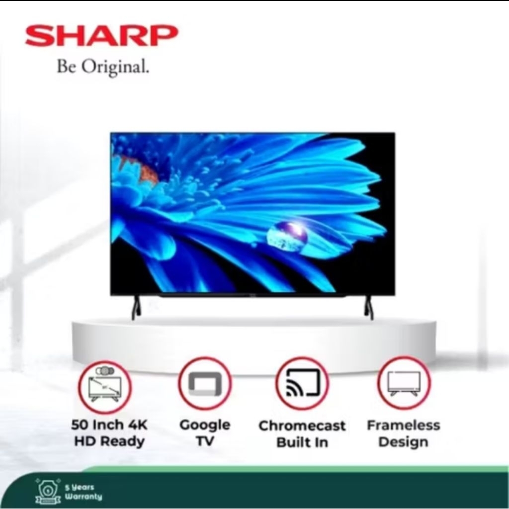 Sharp 4T-C50FK1I - TV 50 Inch 4K UHD Frameless Digital Smart TV