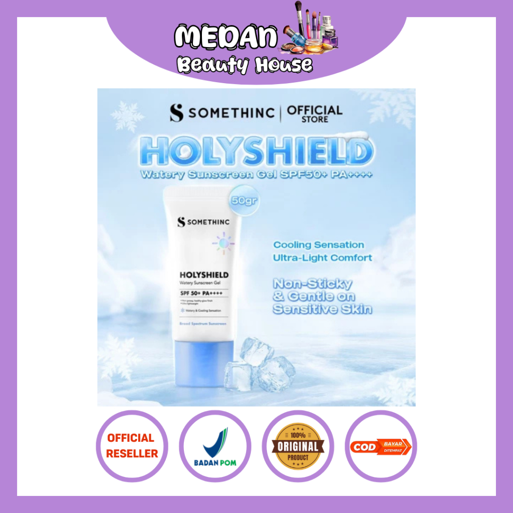 SOMETHINC Holyshield UV Watery Sunscreen Gel SPF 50+ PA++++ - Physical Sunscreen 50gr