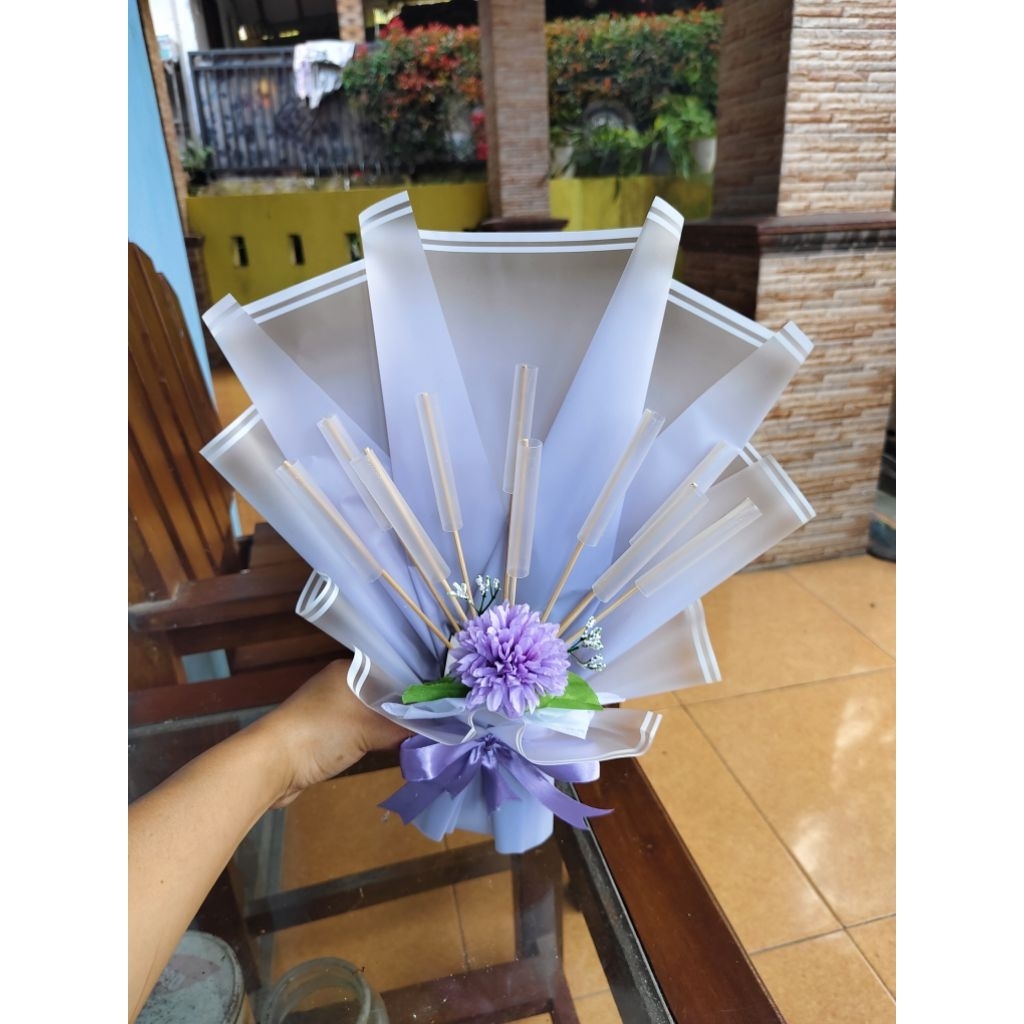 Buket Uang Roll Kosongan Buket Gradasi Murah Tinggal Isi Free Kartu Ucapan Kado Ultah Wisuda anniver