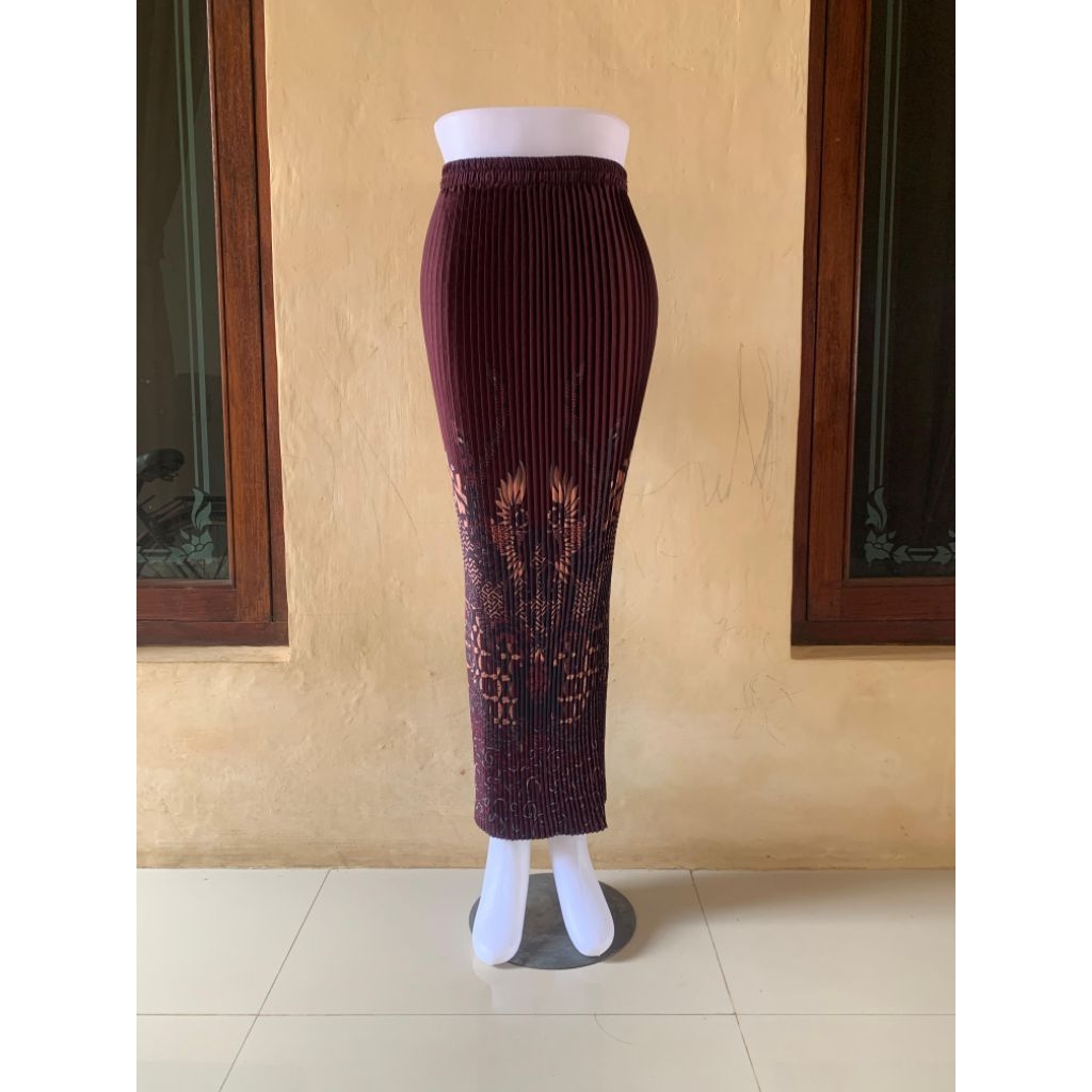 Rok Batik Plisket Rok batik bawahan untuk kebaya modern Rok Plisket Batik Premium