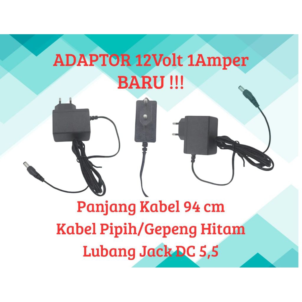 Adaptor ORI New 12V-1A Untuk Router/Modem/STB/CCTV/HTB Bekas Original Universal