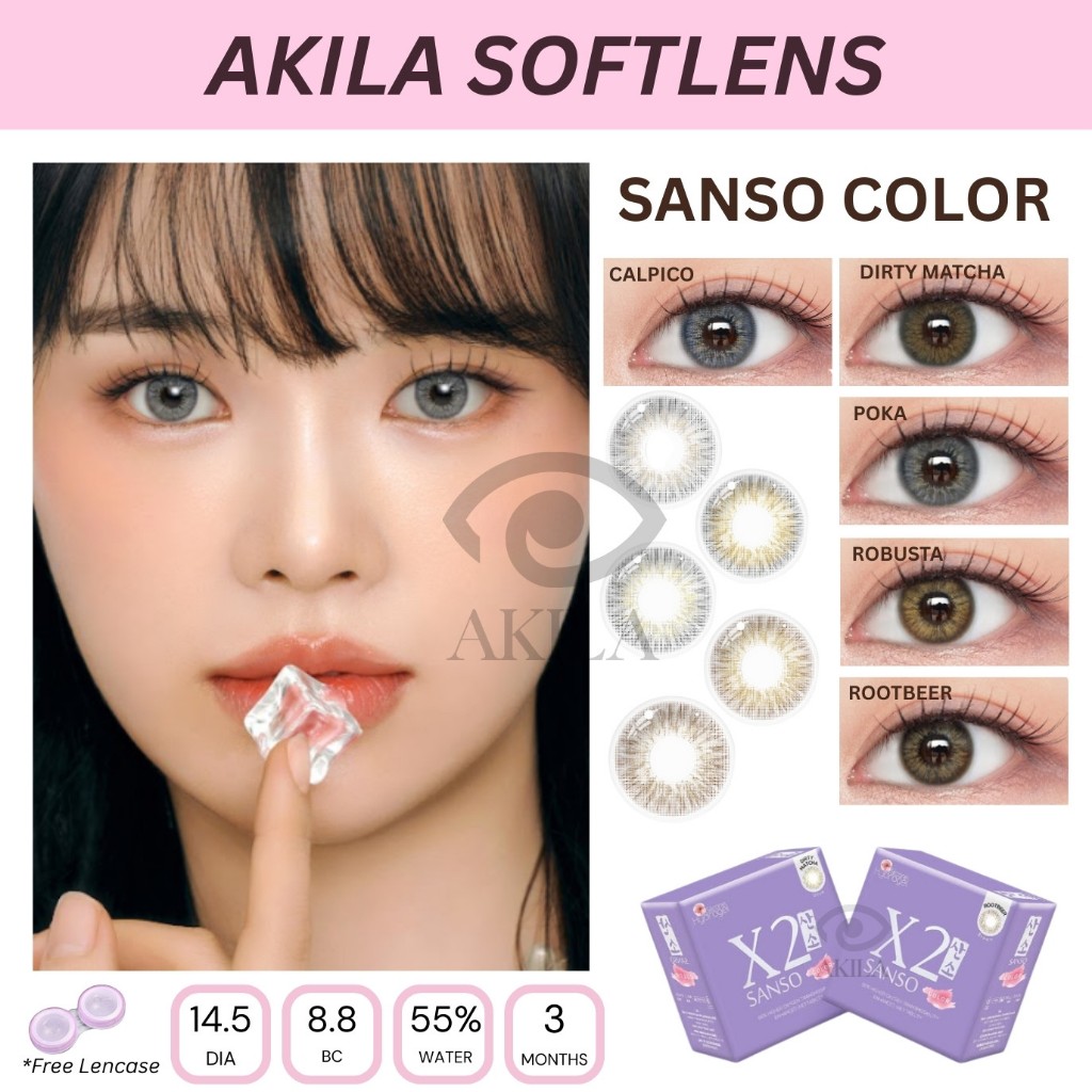 SOFTLENS X2 SANSO NEW (NORMAL & MINUS -0.50 s/d -6.00) SILICONE HYDROGEL 14.5MM / Softlen Soflens