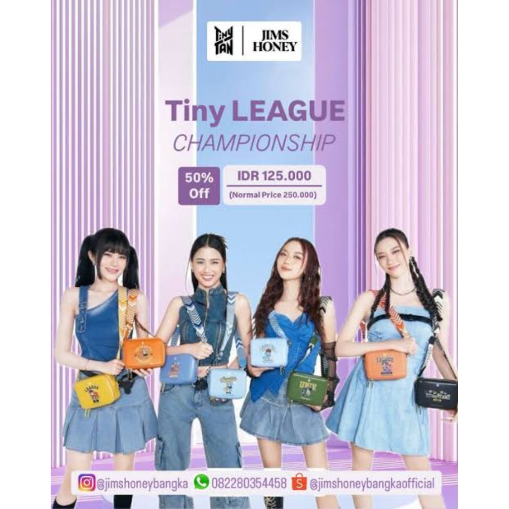 jims honey tiny tan league bag jimshoney tas kartun bts