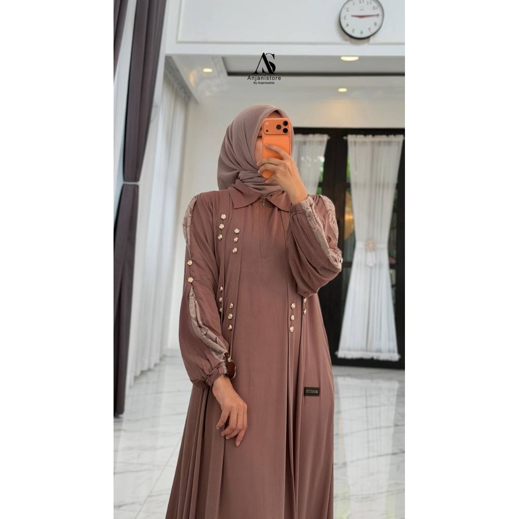 ANJANI STORE GAMIS TWILL DESEMBER SERIES SOFT NUDE