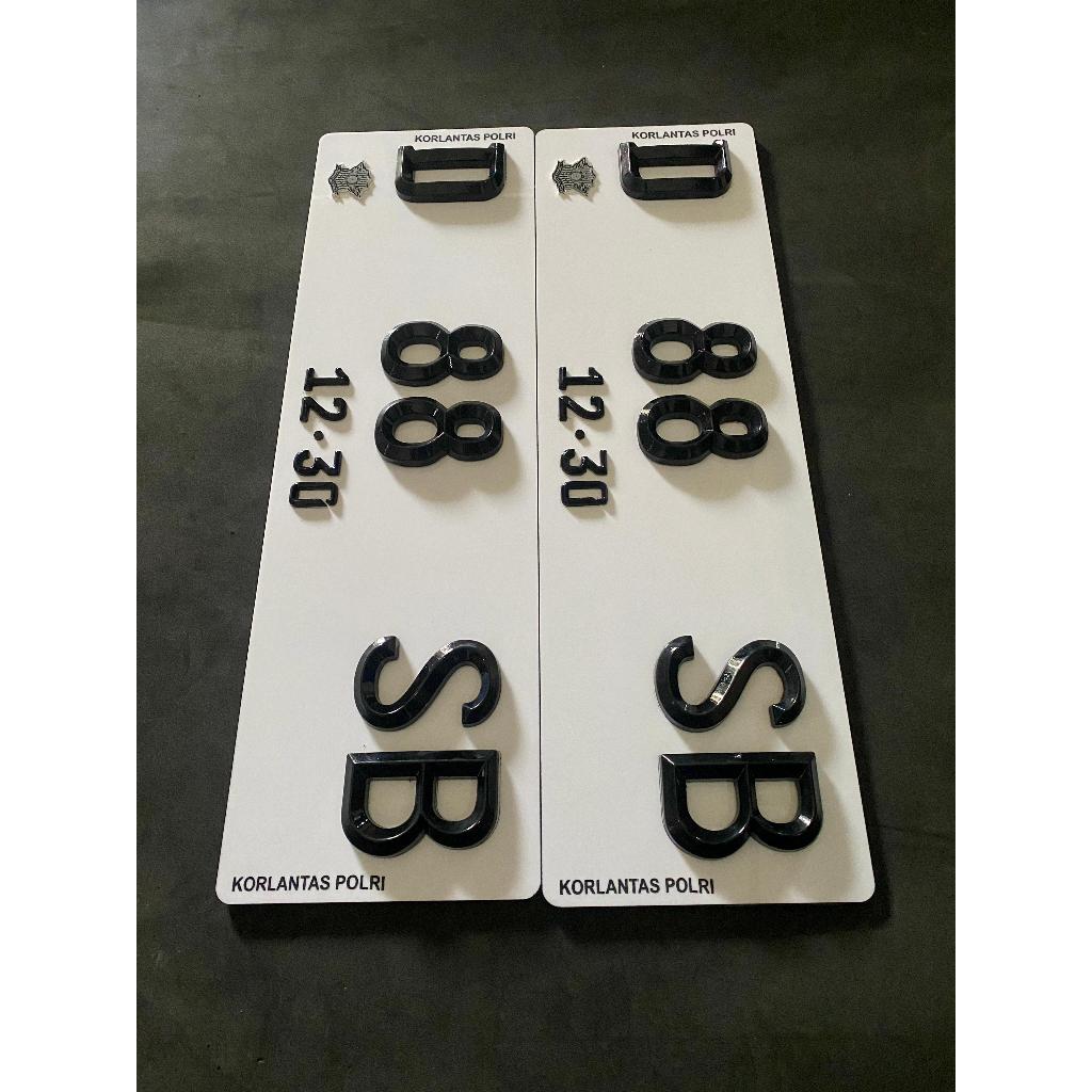 Plat Nomor Mobil Akrilik Timbul Custom Keren Murah Original / Plat Nomor Mobil Akrilik Timbul
