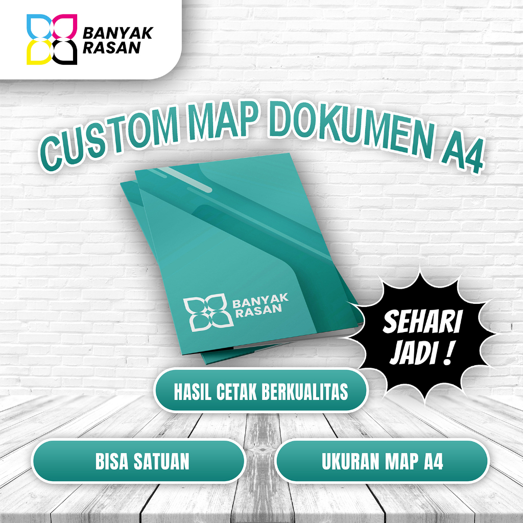 Cetak Map Kertas Custom Untuk Berkas Ukuran A4 | Tanpa Minimal Order | CUSTOM MAP DOKUMEN A4