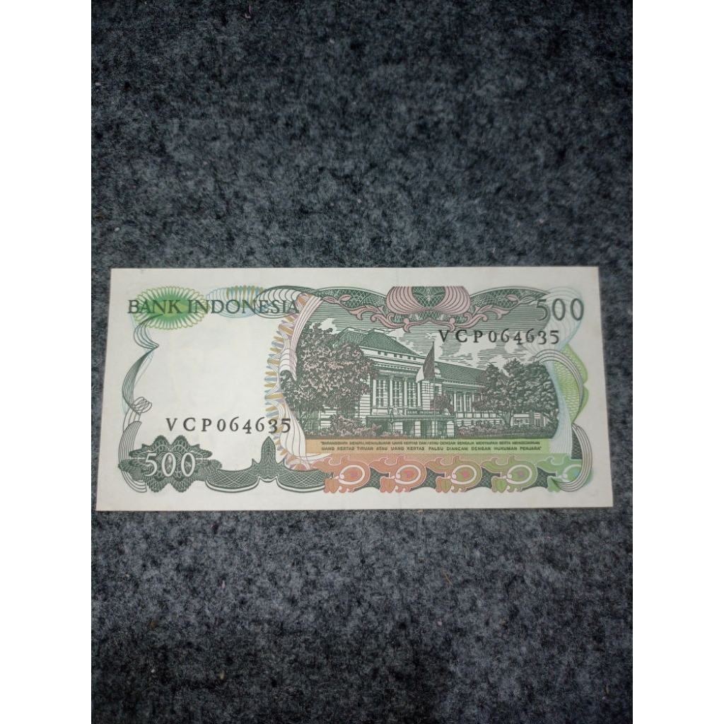 uang kertas kuno 1000 bunga bangkai kondisi hampir baru