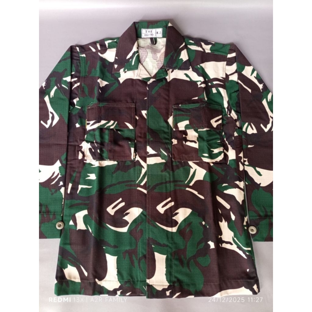 Baju Seragam Setelan PDL Micropoly Wool Premium Kancing