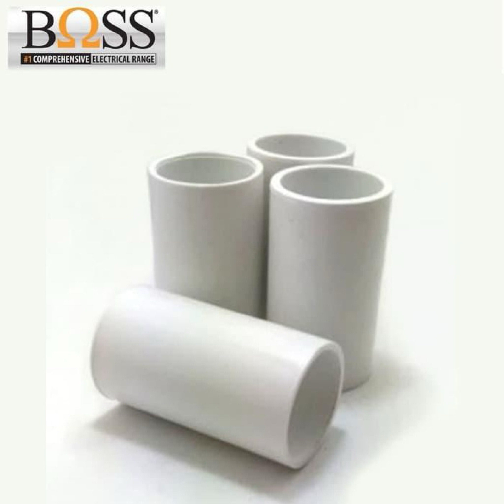 Sok Boss 20mm/Penyambung Pipa 20mm Boss Hitam/Putih