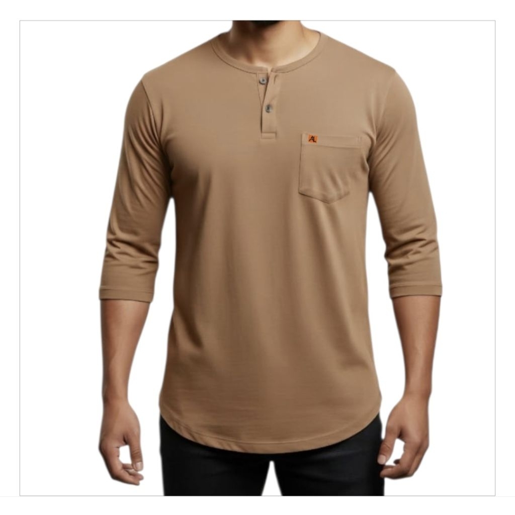 AL AIMER™ Kurta Kaos Basic Combed 24s | Kurta Lengan 3/4 | Kurta Premium |  Produksi Sendiri |