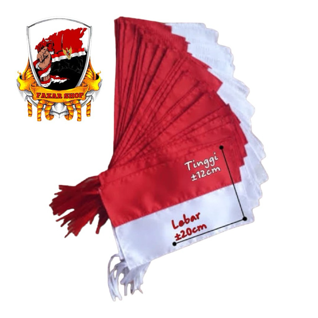 bendera merah mini hiasan di mobil atau motor