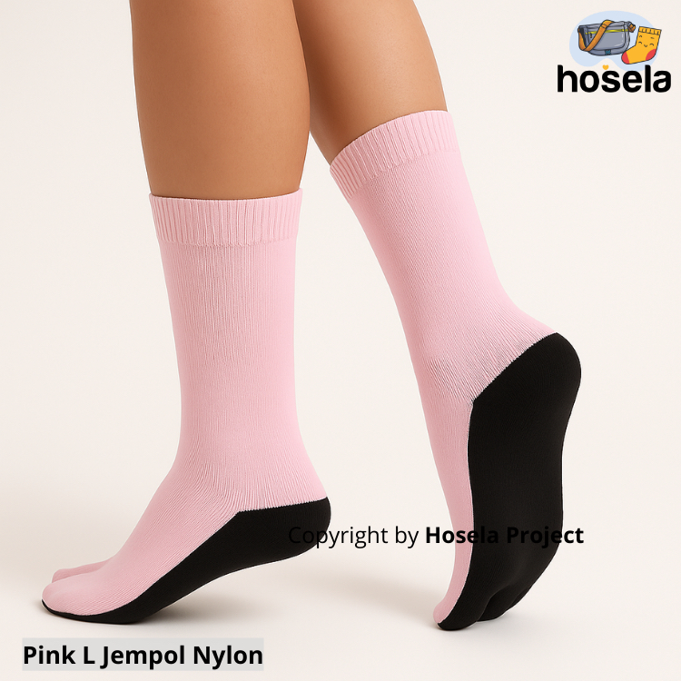 Kaos Kaki Jempol Pink Wanita Muslimah Nilon - Hosela Project