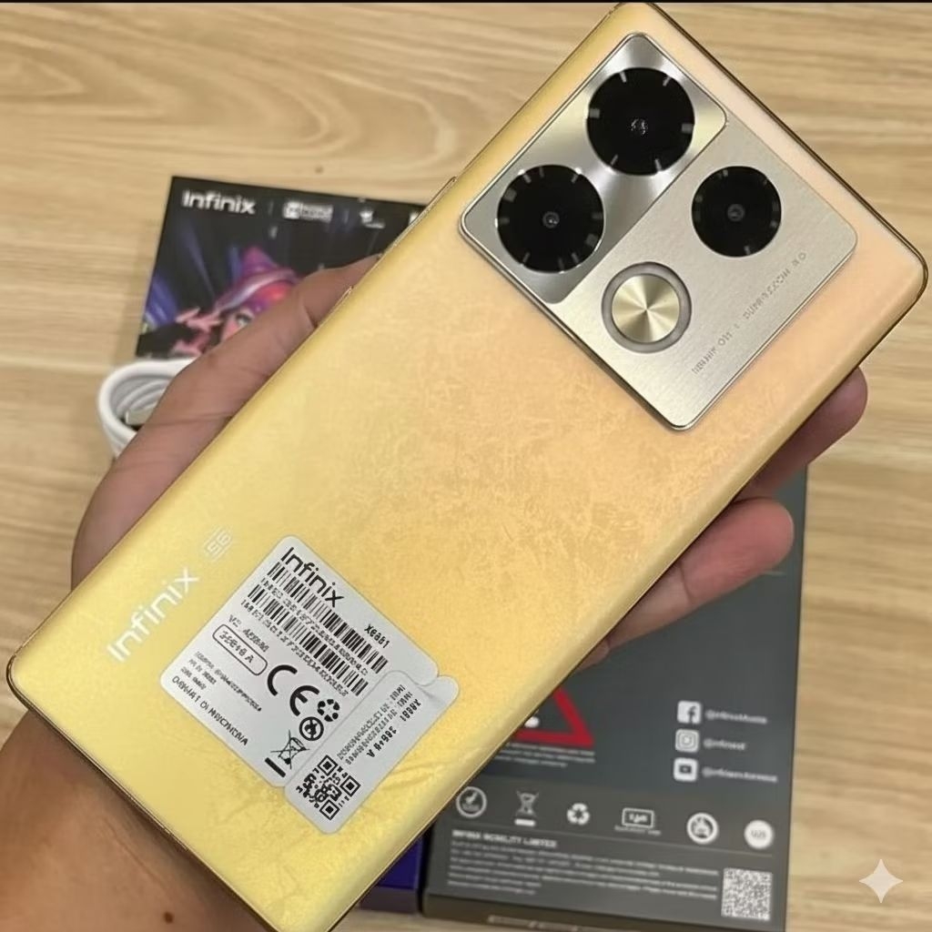 INFINIX NOTE 40 PRO 5G Dimensity 7050 5G Layar lekung Spek Gaming mulus like new hp Only(BONUS CASAN