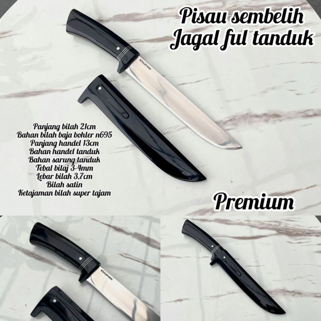 PISAU SEMBELIH JAGAL SESET BAJA BOHLER K110 FULL TANDUK SUPER TAJAM