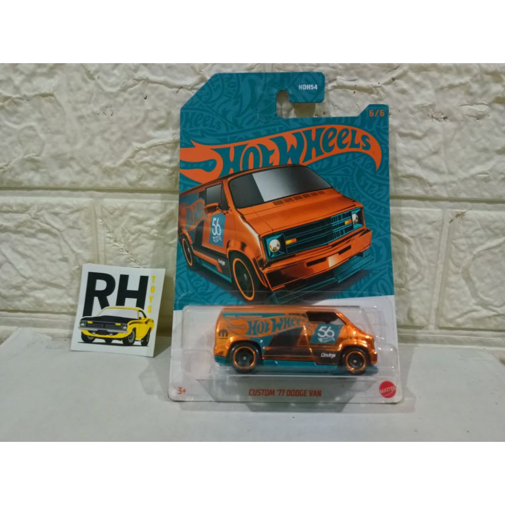 Hot Wheels Custom 77 Dodge Van Super Chase Anniversary series rare