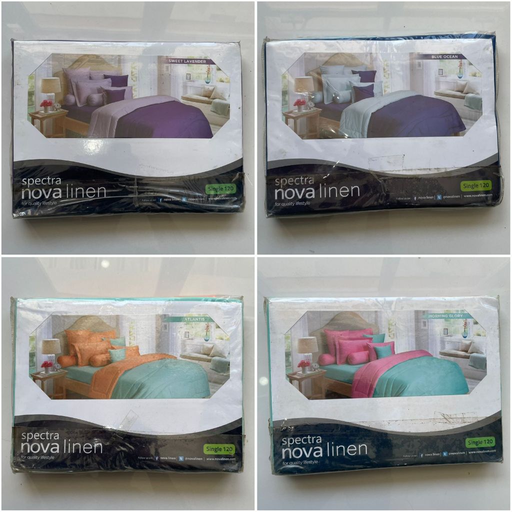 Sprei Nova Linen Uk 120x200 Single - Bahan Full Katun Berkualitas