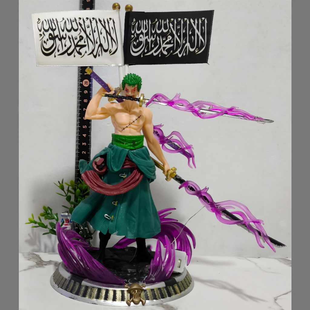 Figur Zoro Custom Jihad :D, Figur One piece Figur 29Cm + Base, Anime Figure Anime