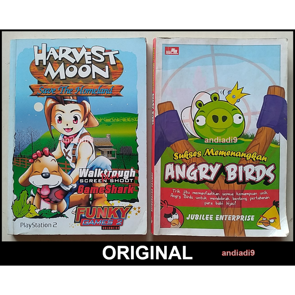 BUKU PANDUAN GAME GUIDE FUNKY GAMES 2 VOL. 4 HARVEST MOON SAVE THE HOMELAND SUKSES MEMENANGKAN ANGRY