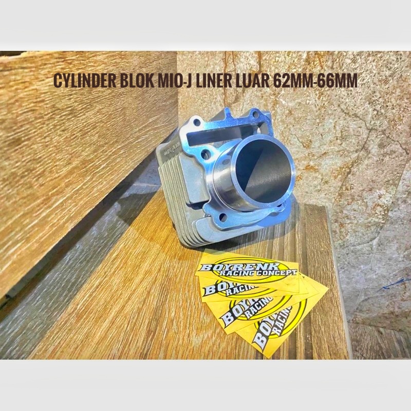 CYLINDER BLOK MIO J MIOJ |MIO GT|54P LINER LUAR 63|66 BORE UP-BOYRENK RACING