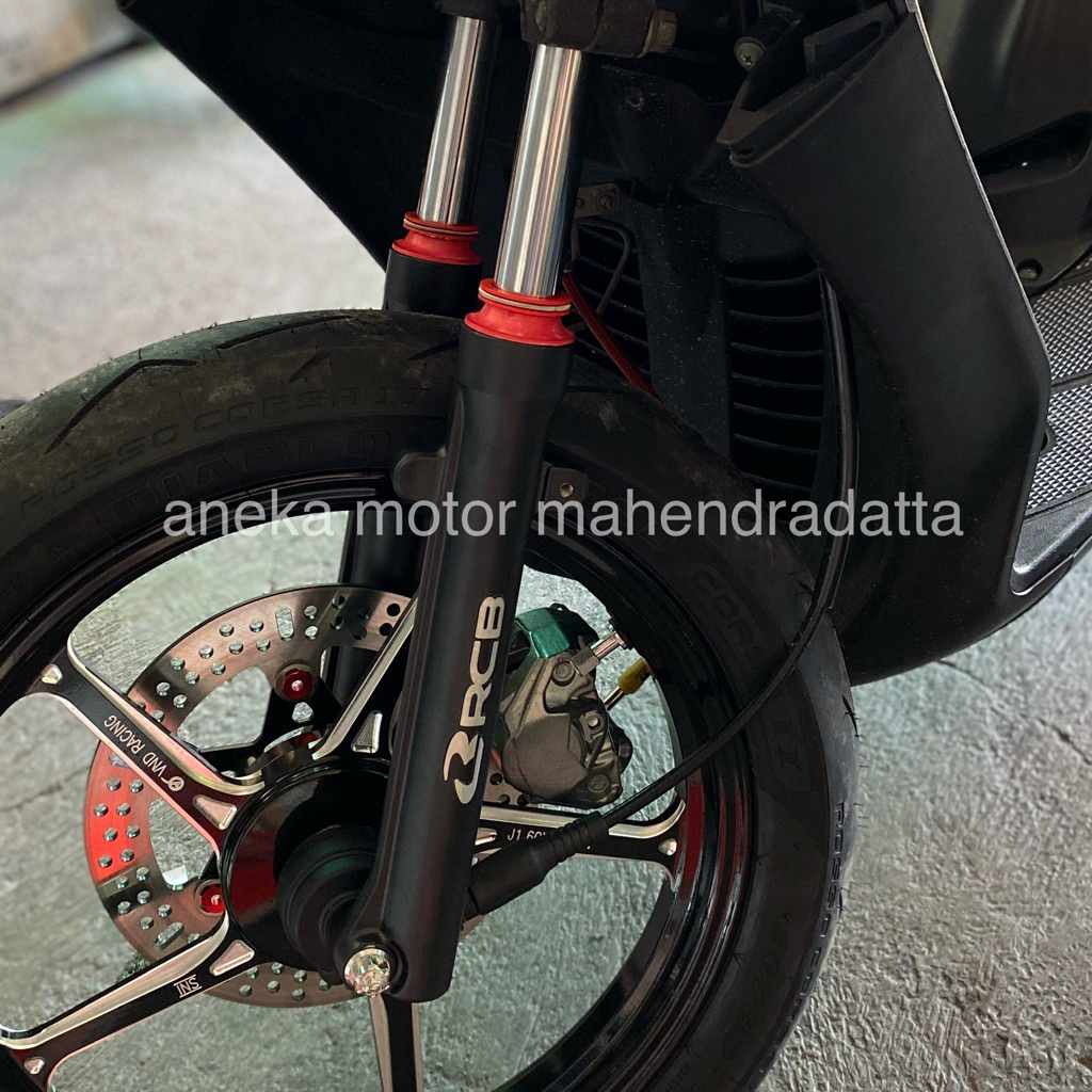 SUSPENSI DEPAN SHOCK DEPAN RCB MIO XRIDE VARIO BEAT SCOOPY BLACK