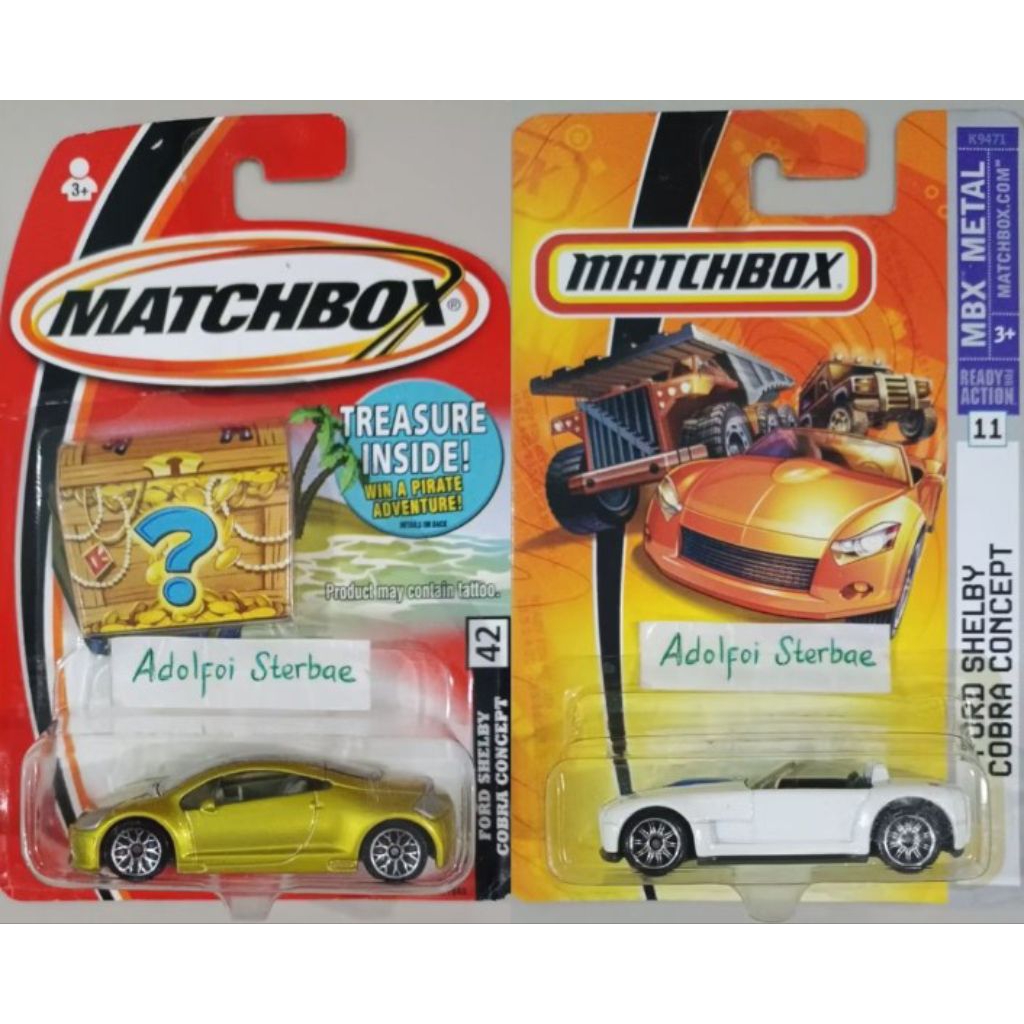 matchbox ford shelby cobra concept treasure inside win a pirate adventure 42 mbx metal ready for act