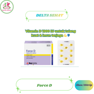 Force D 1000 IU – Suplemen Vitamin D untuk Tulang & Imun