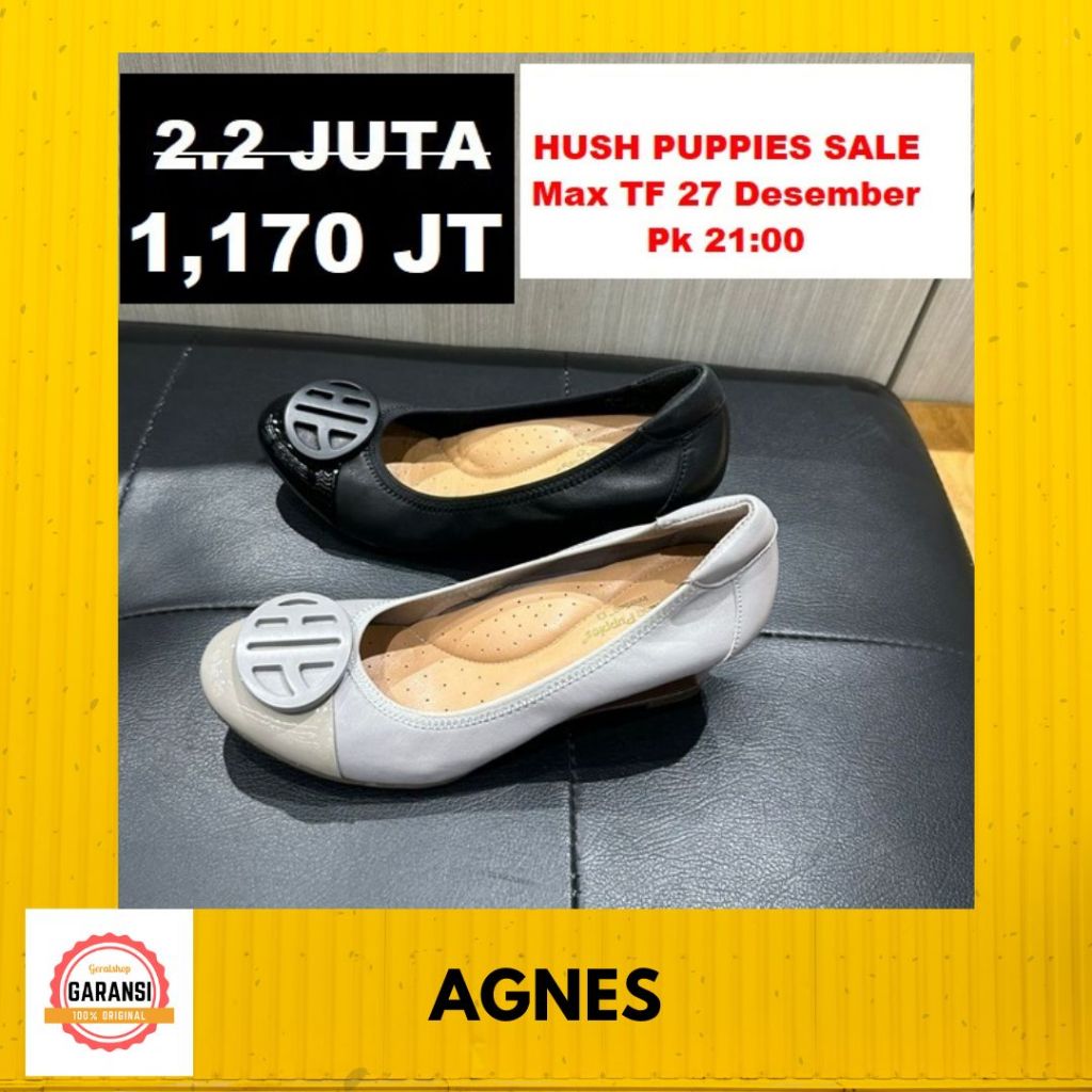 Sepatu Hush Puppies wedges wanita seri AGNES original SALE