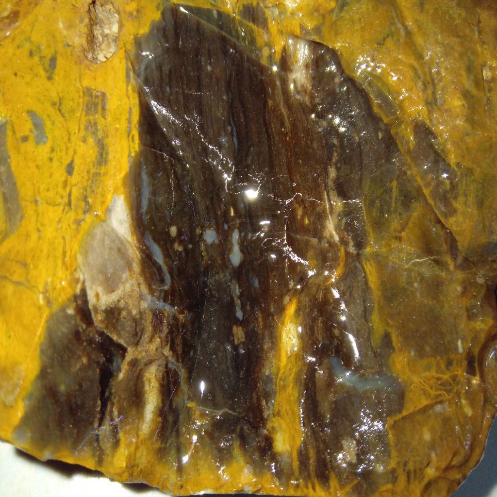 Natural Batu Akik Kecubung Tanduk Motif Hitam Pekat