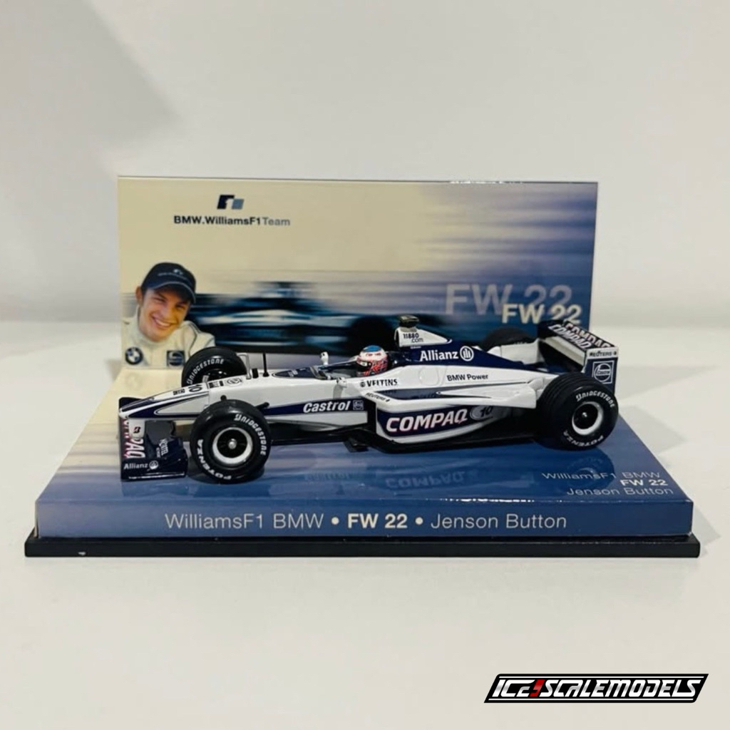 Diecast F1 Minichamps 1:43 Williams BMW FW22 Jenson Button 2000