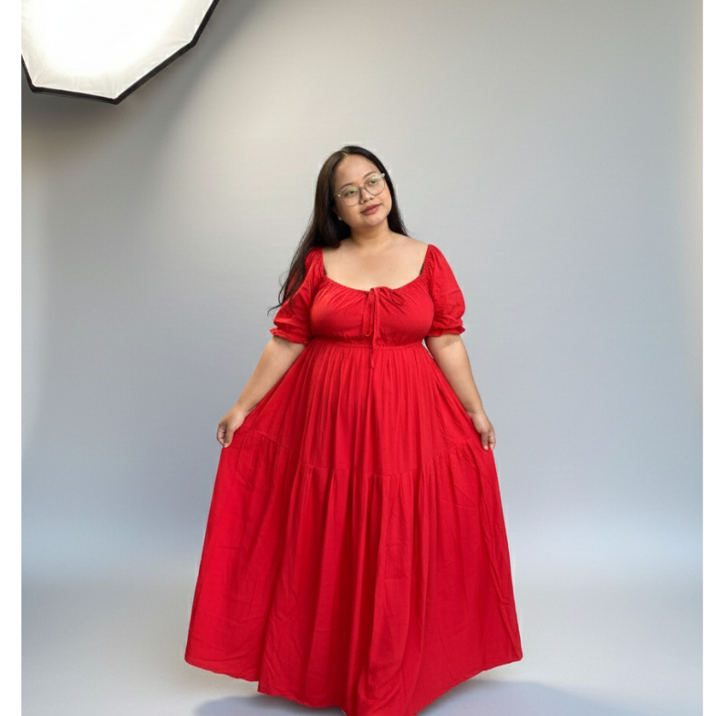 Goddess Bali Seline Long Dress | Dres Panjang Wanita | Dress Pantai Jumbo Dan Adem | Dress Sabrina J