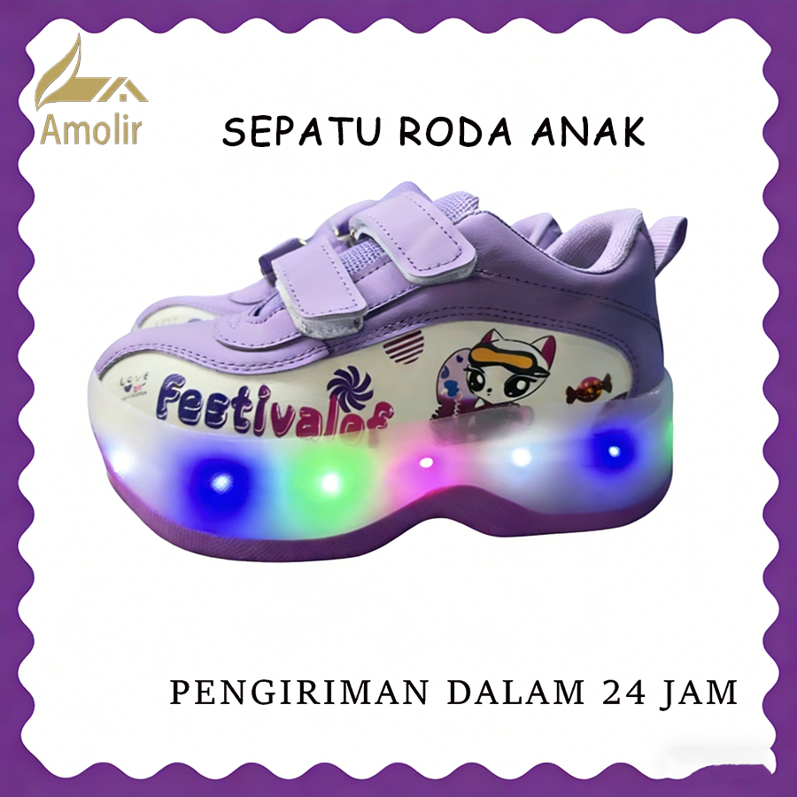sepatu anak perempuan/sepatu roda anak perempuan/sepatu roda/sepatu roda anak perempuan roda 4