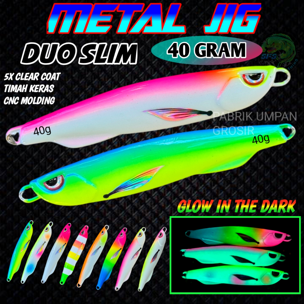 metal jig full gid 40gram metal jig 40 Gram Metal jig fosfor metal jig Glow in the dark gid micro ji