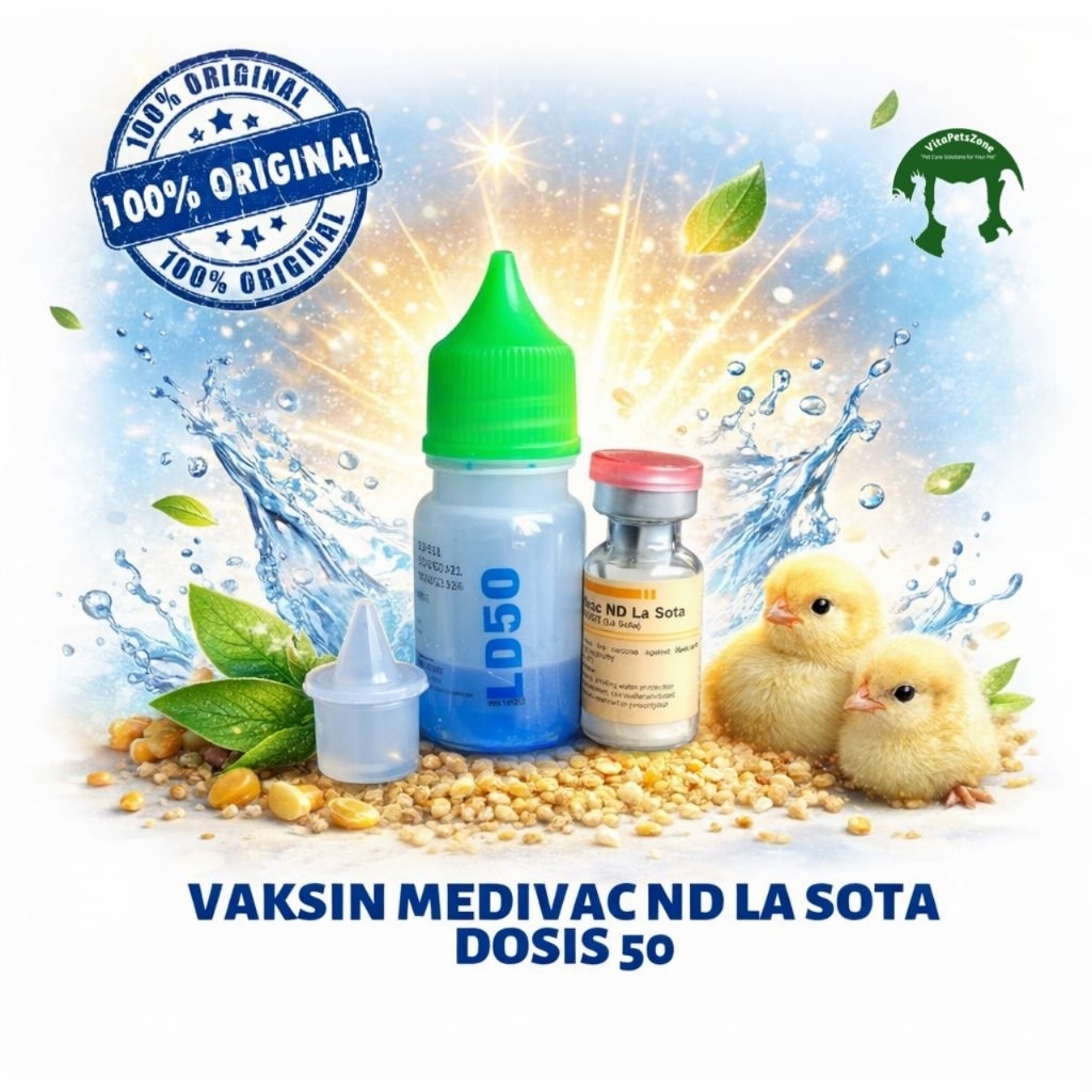 Vaksin Ayam ND Lasota Medivac - 50 Ekor, Tingkatkan Imunitas Ayam