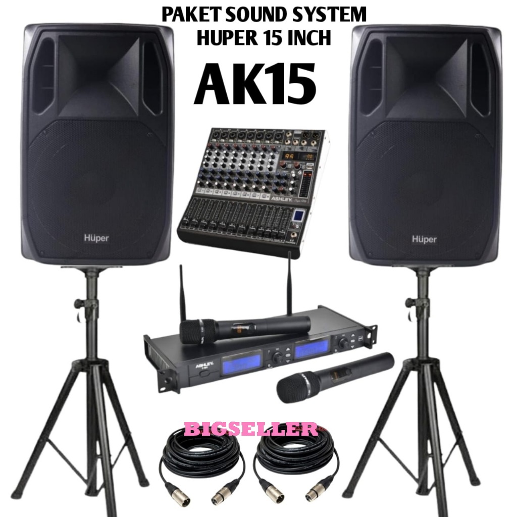 Paket Sound System Aktif Huper Ak15a Original Speaker Aktif Huper Ak15a 15inch original