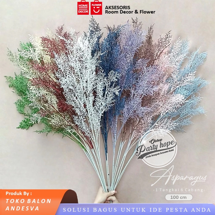 Bunga Artificial Asparagus Cemara / Artificial Leaf Misty Pine / Bunga Caspea Asparagus Pohon Cemara
