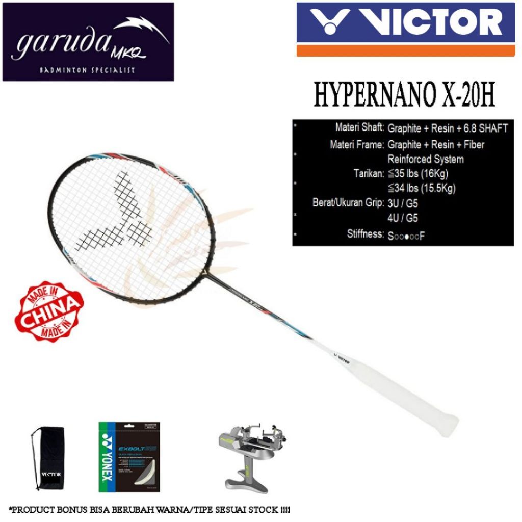 Raket Badminton Victor Hypernano 20H / Raket Victor HX 20H / Victor Hypernano X 20H