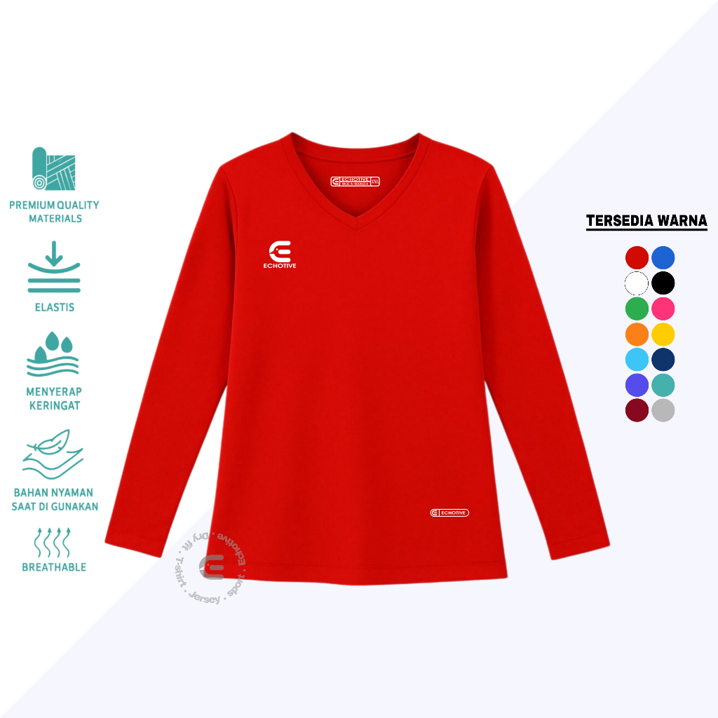 Baju olahraga wanita kaos jersey wanita baju running atasan senam fitness aerobic gym lengan panjang