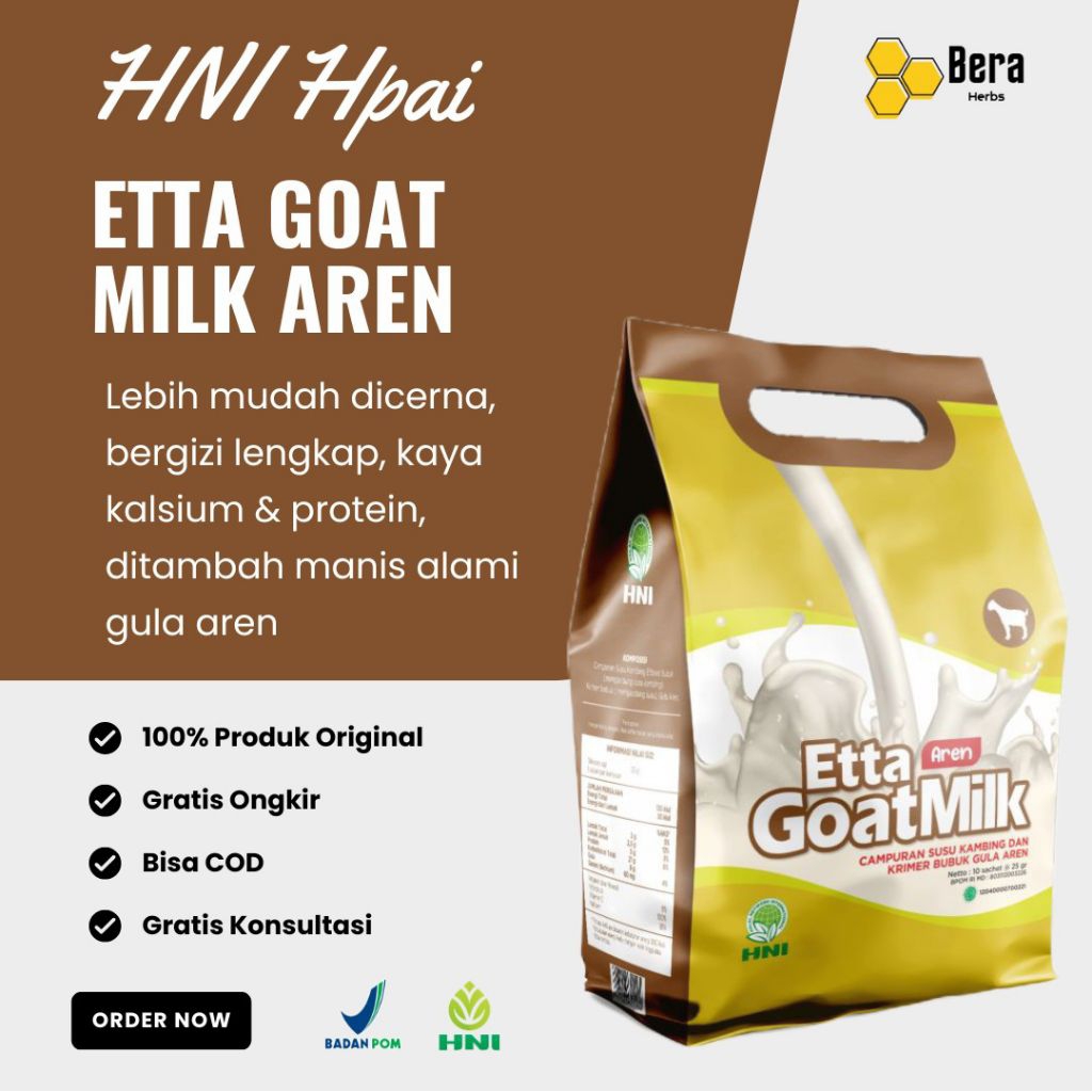Etta Goat Milk EGM Aren HNI – Susu Kambing Etawa Bubuk