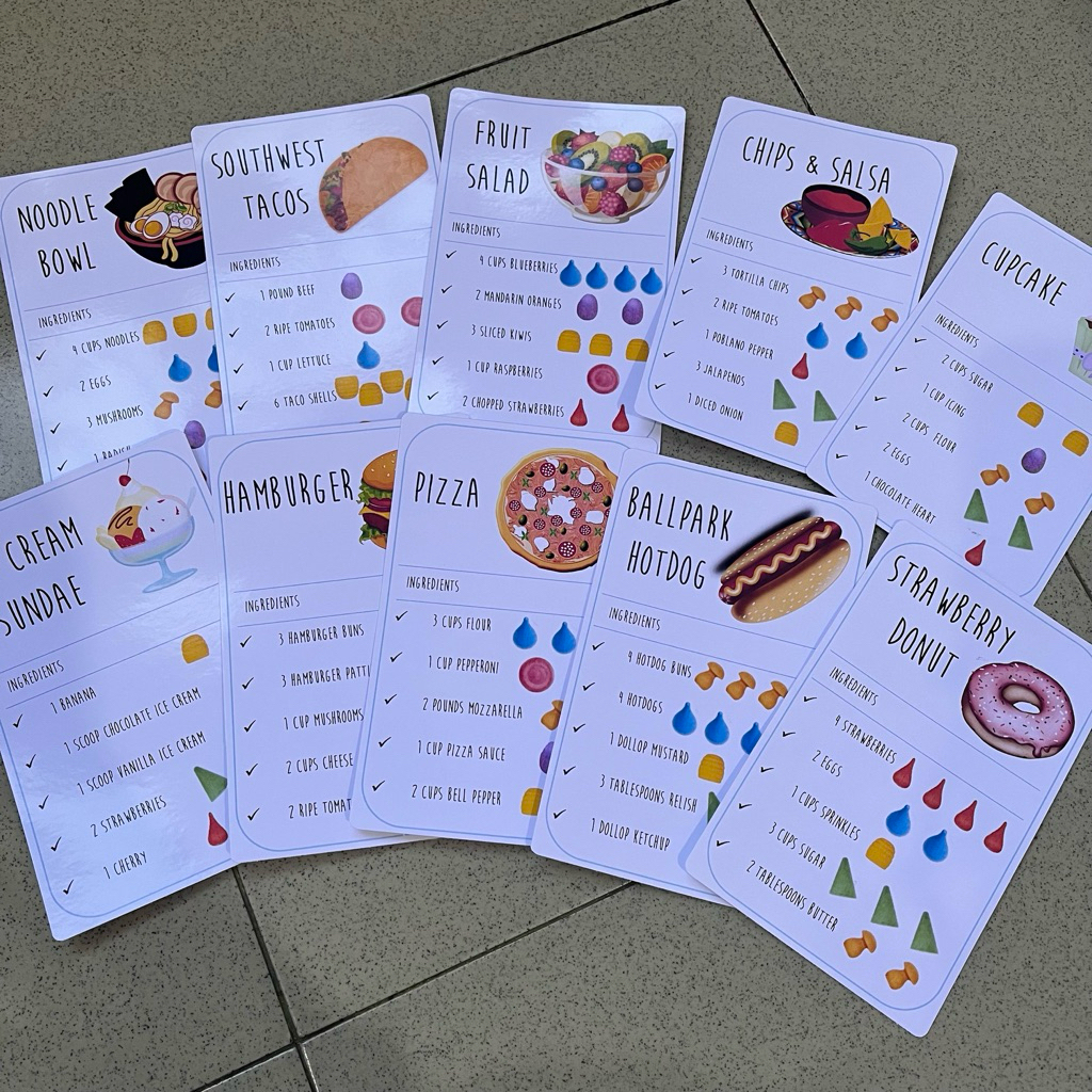 loose part card snack desserts