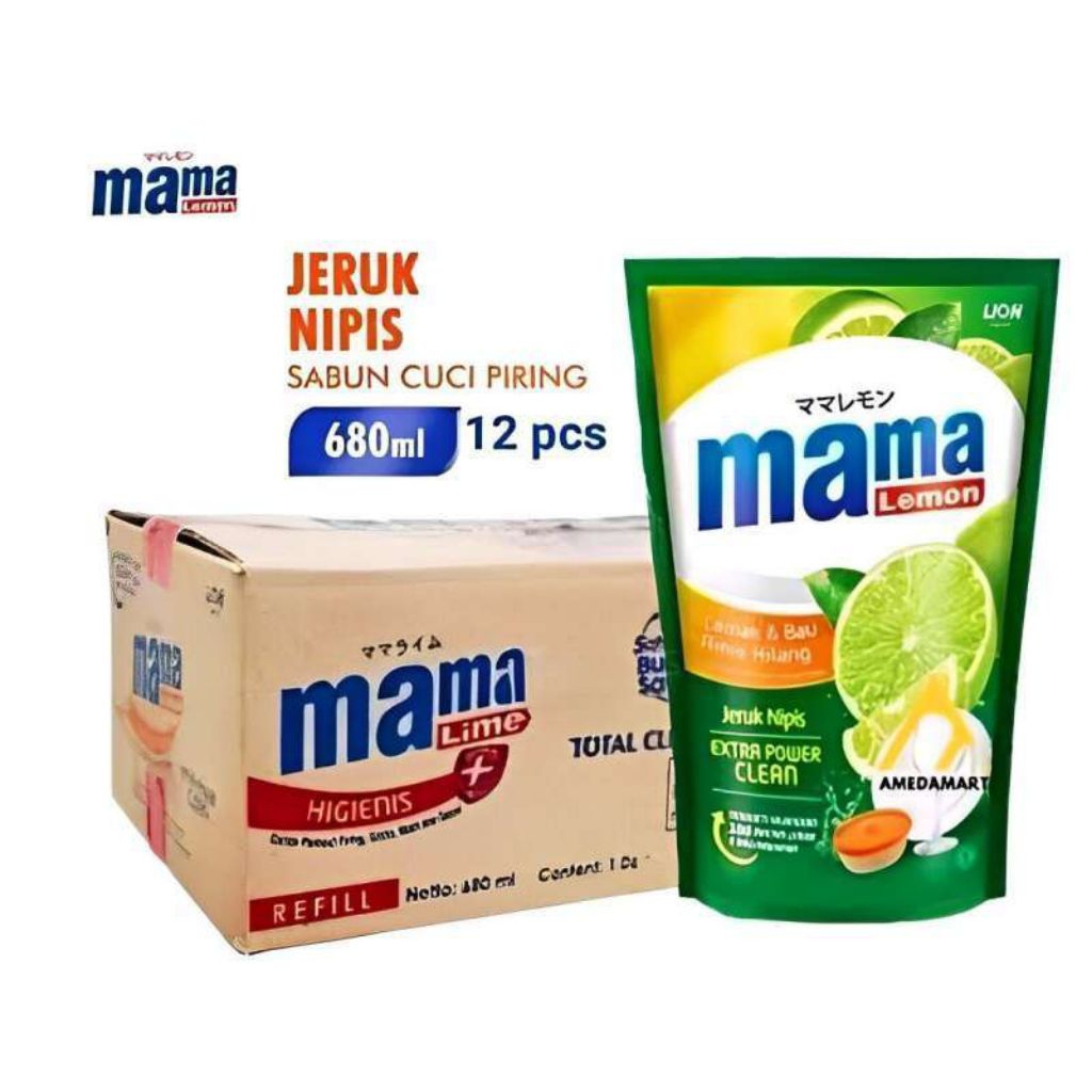 Mama Lemon 1dus kemasan 680ml isi 12pcs