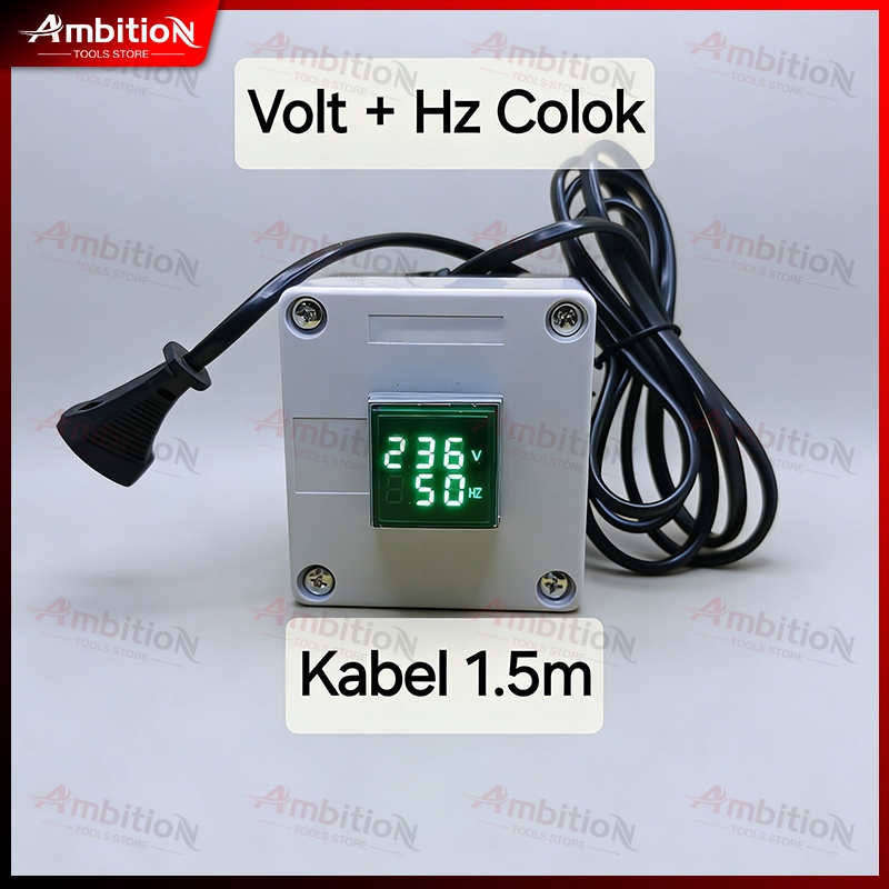 Volt Meter Digital + Ampere meter Digital + Hz Meter Digital langsung pakai / VOLT AMPERE COLOK