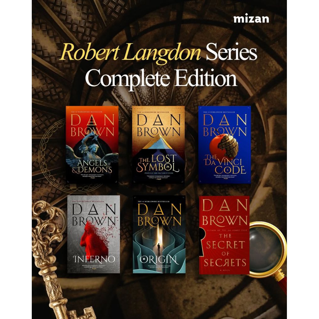 Kumpulan Novel Dan Brown (Angels & Demons, The Lost Symbols, The Davinci Code, Inferno, Origin, & Th