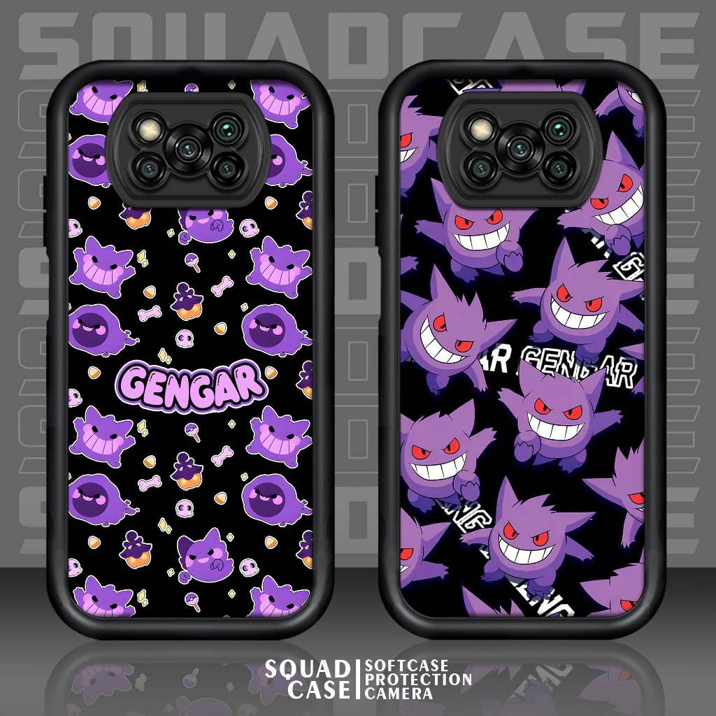 Case POCO X3 X3 PRO X3 NFC Motif [ GENGAR ] Cover Handhphone Casing Softcase Glossy Anti Jamur