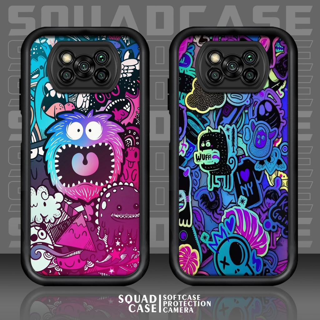 Case POCO X3 X3 PRO X3 NFC Motif [ GRAFIX ] Cover Handhphone Casing Softcase Glossy Anti Jamur