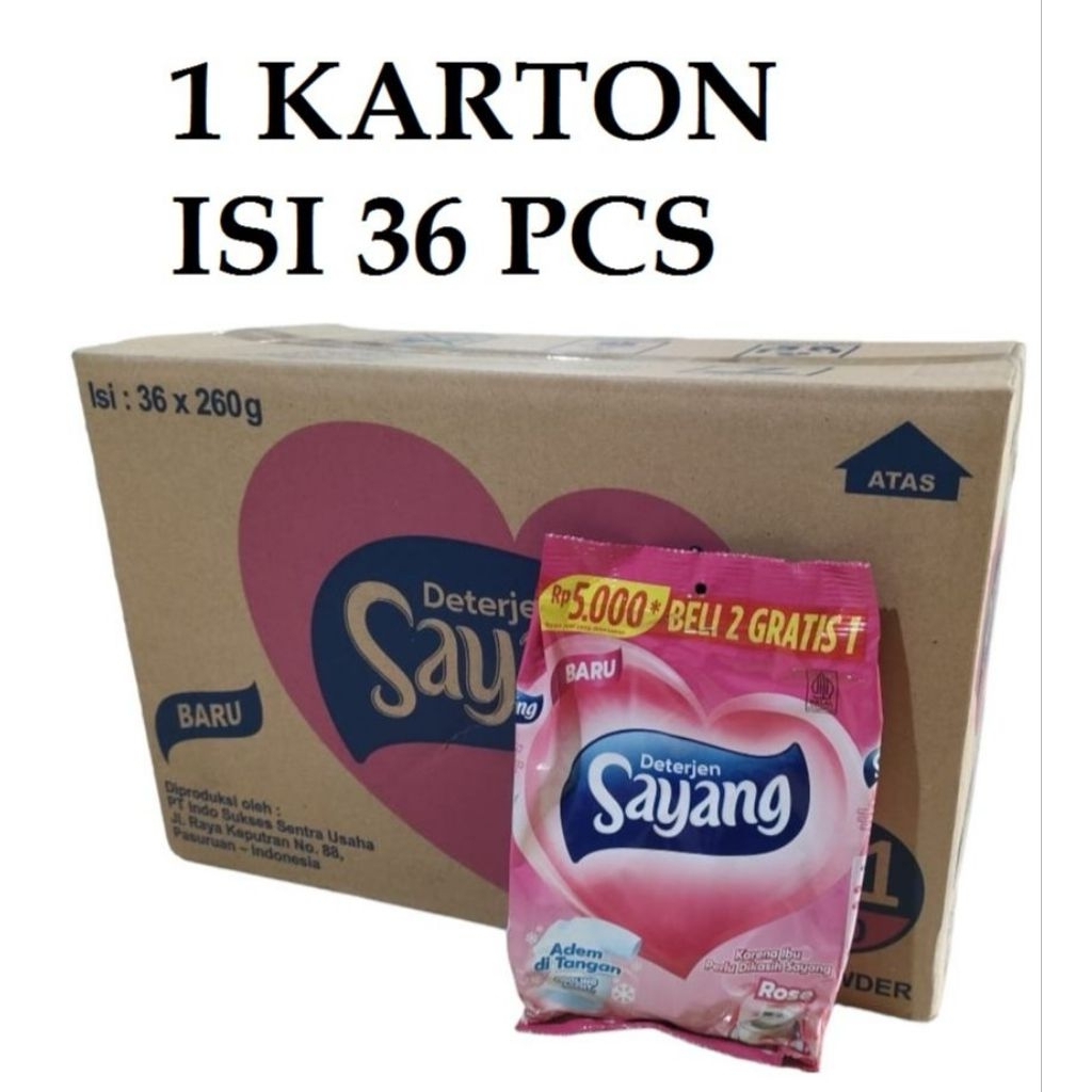 ​[GROSIR] Deterjen Sayang 1 Dus Termurah - Sabun Cuci Sayang Per Karton