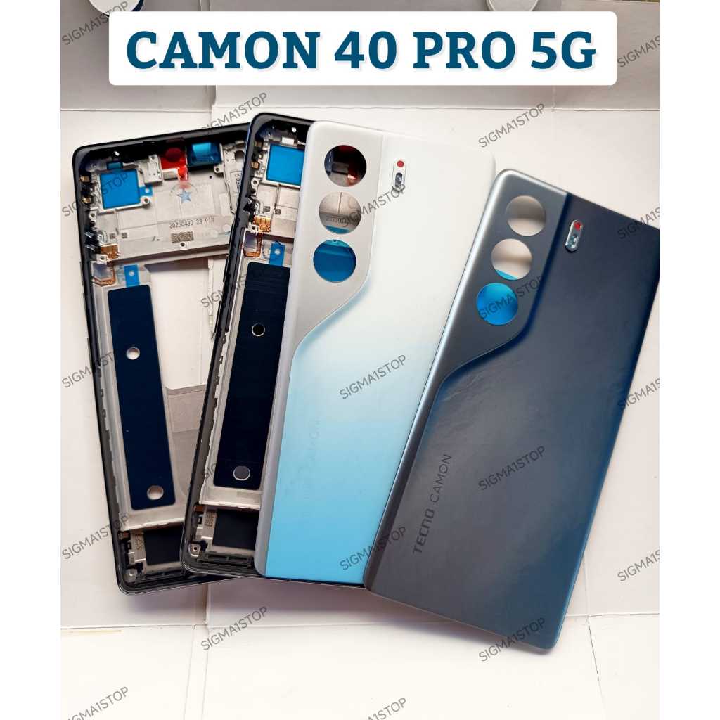 TECNO CAMON 40 PRO 5G ORIGINAL CASE HOUSING CASING COVER FRAME LCD TULANG TENGAH BACK DOOR KESING CS